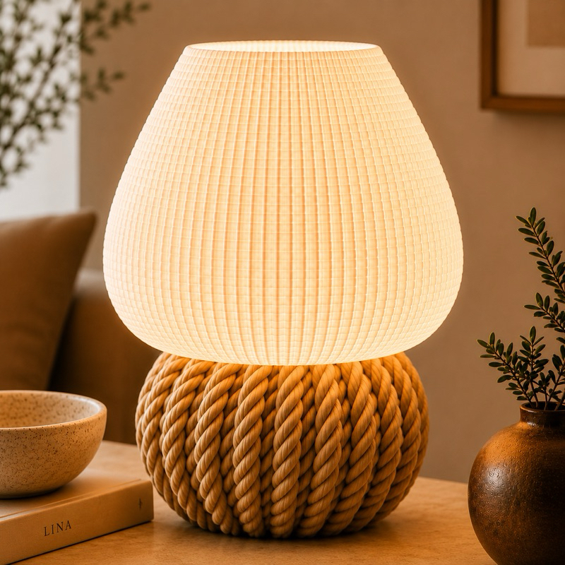 Luminária Varanasi |    Abajur de Mesa Moderno LED Decoração Sala Quarto Escritório
