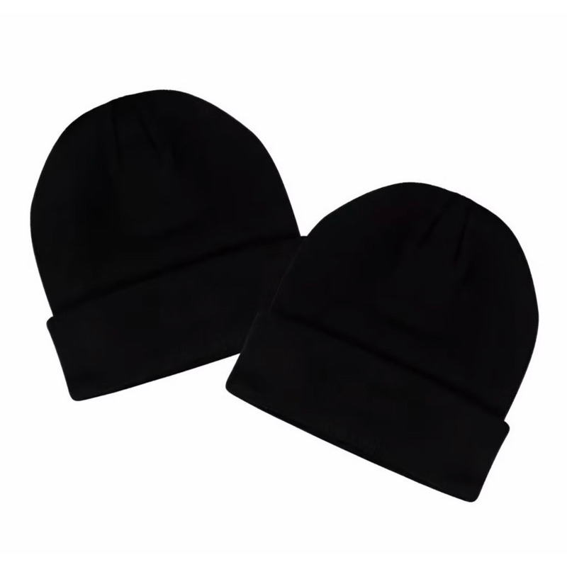 Touca De Frio Básica Lã Gorro Liso Preta Toca Adulto Inverno
