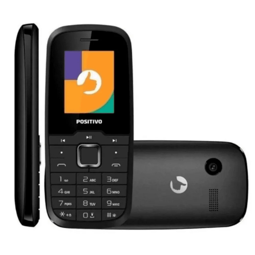 Celular Feature Phone Positivo P26 Tela 1,8", 2G Dual SIM Câmera traseira QVGA, 32MB RAM 32MB Armazenamento