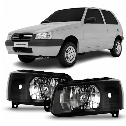 Par/Un Farol Dianteiro Fiat Uno 2004 2005 2006 2007 2008 2009 2010 2011 2012 201