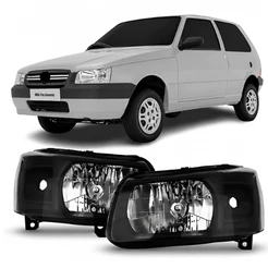 Farol Dianteiro Fiat Uno 2004 2005 2006 2007 2008 2009 2010 2011 2012 2013 Fiorino 1ªLinha Novo