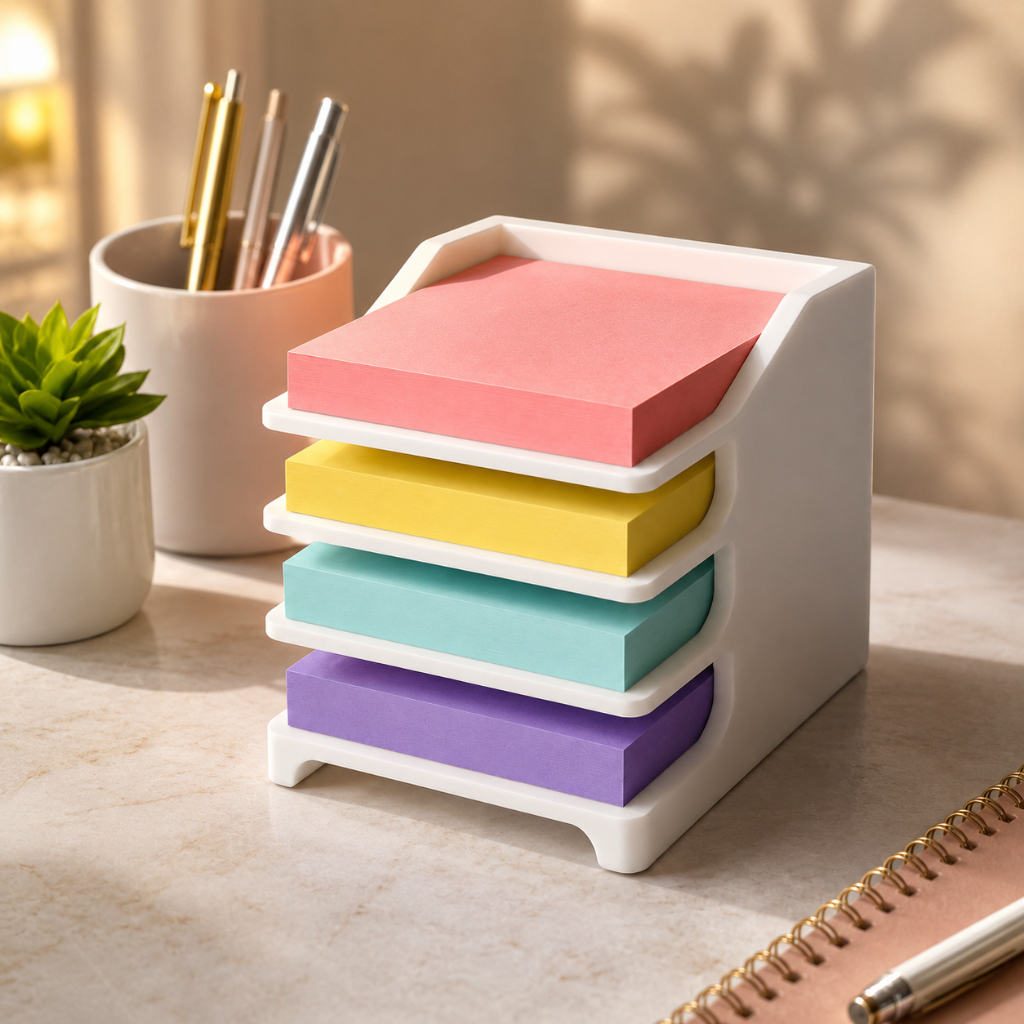 Porta Adesivo Post-it Suporte Bloco De notas Organizador De Mesa Escritorio