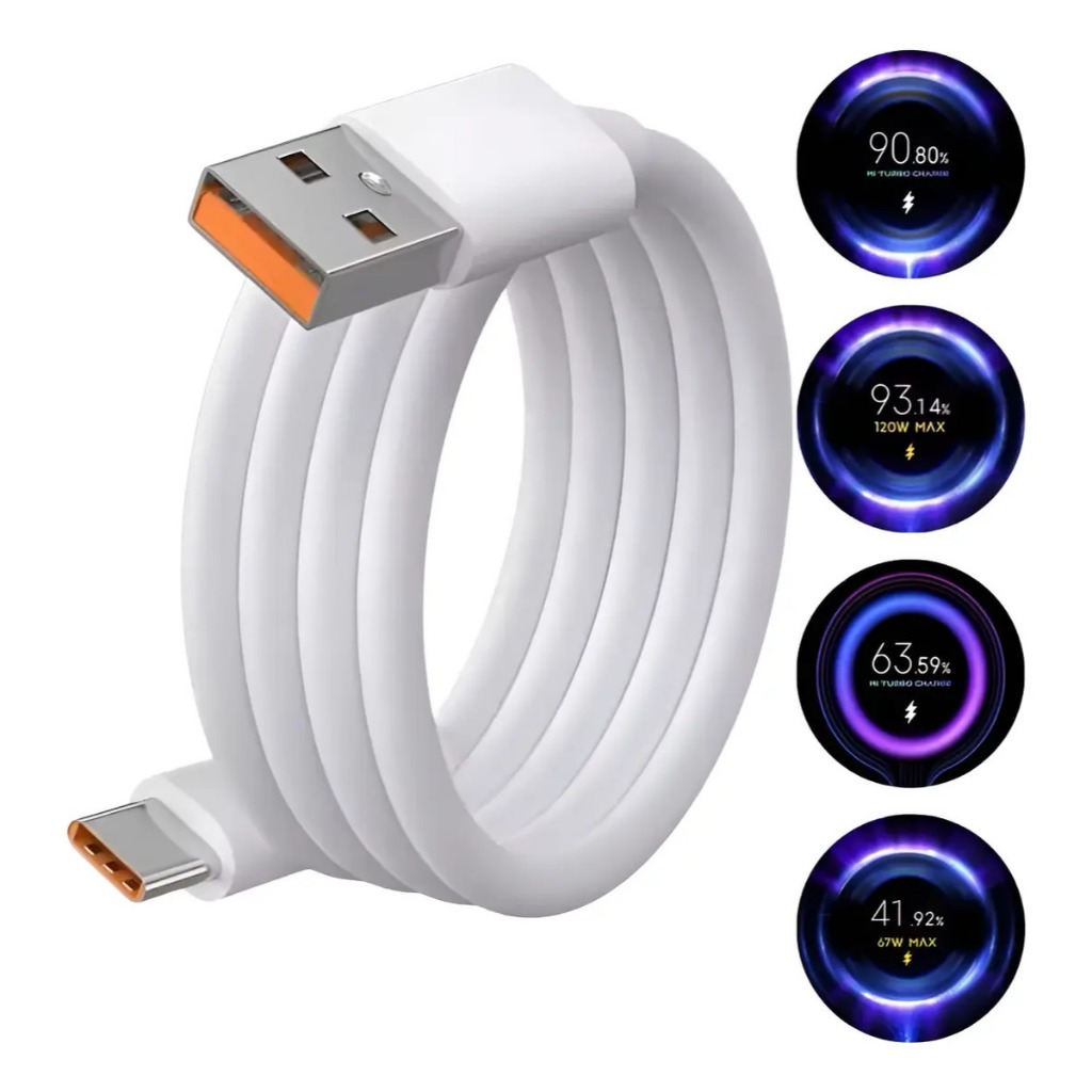 Cabo 120w 67w 6a Compatível Com Todos Aparelhos Xiaomi