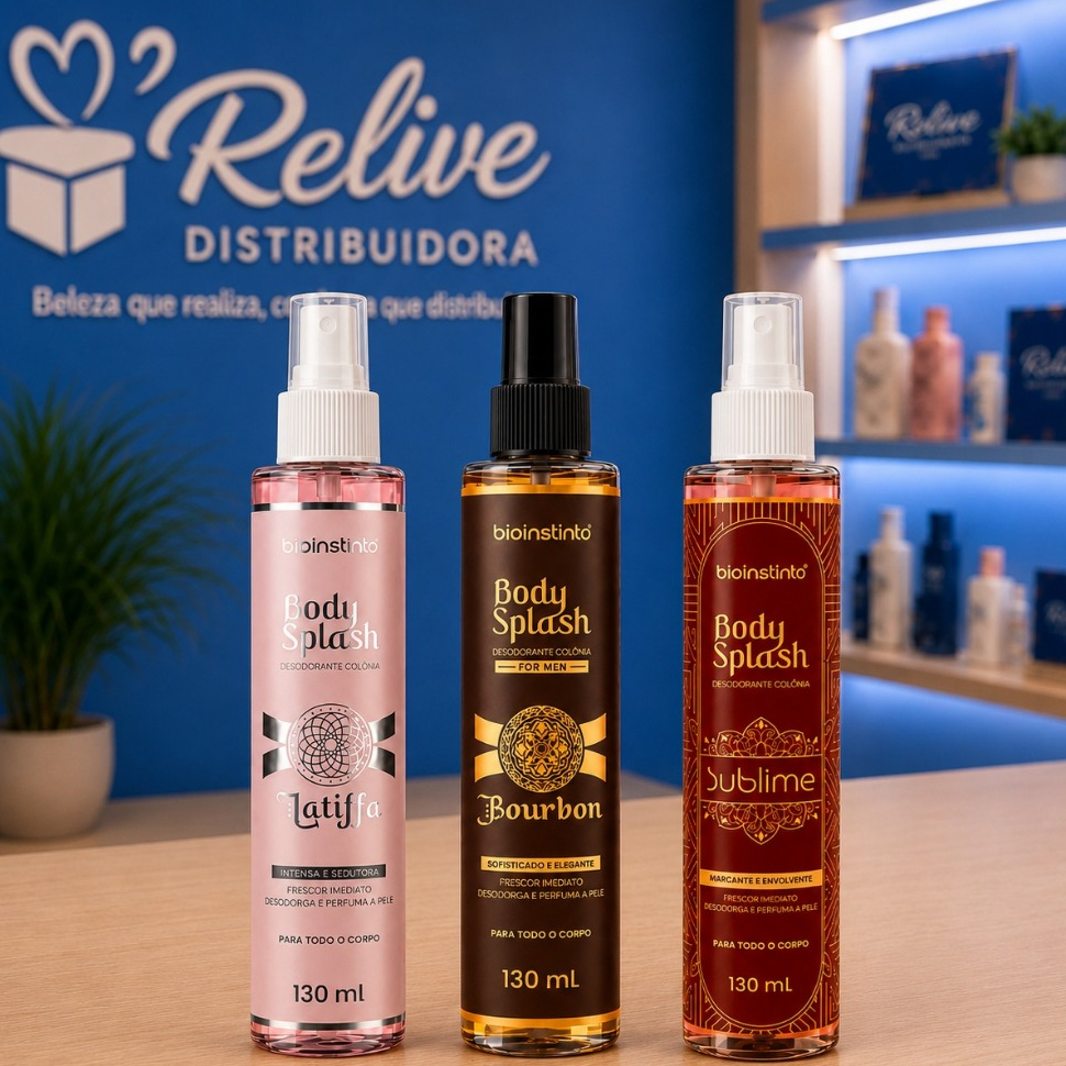 Body Splash Árabe BIO INSTINTO 130ML Desodorante Colonia Corporal Feminino e Masculino Alta Fixação