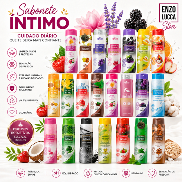 Kit 6 Sabonetes Íntimos Apinil pH Balanceado