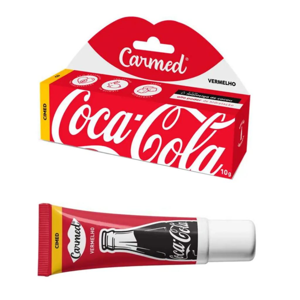 Hidratante Labial Carmed Coca Cola Vermelho 10g