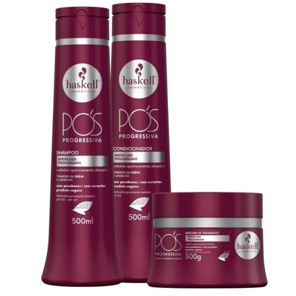 Kit Pós-Progressiva Shampoo 500 Condicionador 500 e Mascara 300