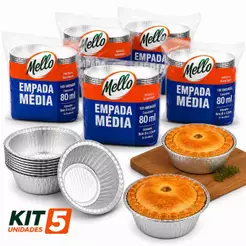 Leve 500un Forminhas Empada Média Alumínio Empadinhas 80ml