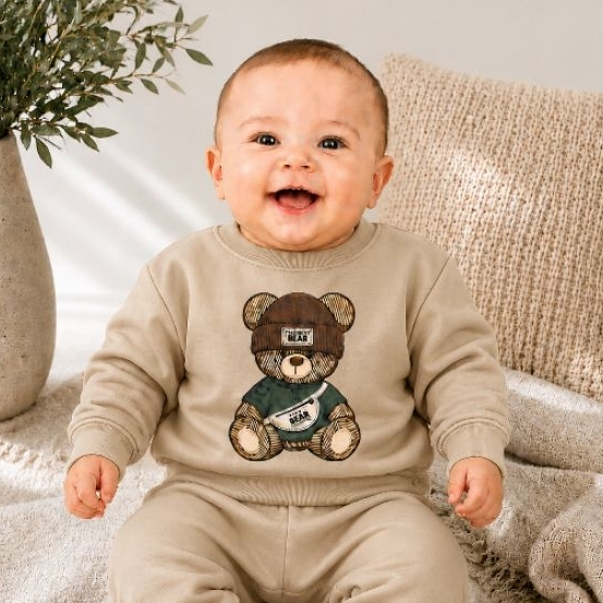 Moletom Infantil Estampado Ursinho | Conforto e Estilo para os Pequenos (Somente a Blusa)