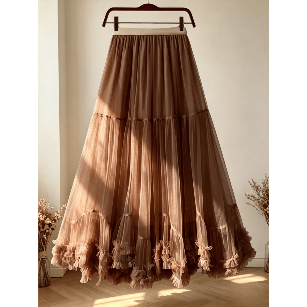 Saia princesa feminina confeccionada no tule com duplo tule e possui forro elegância para seu look