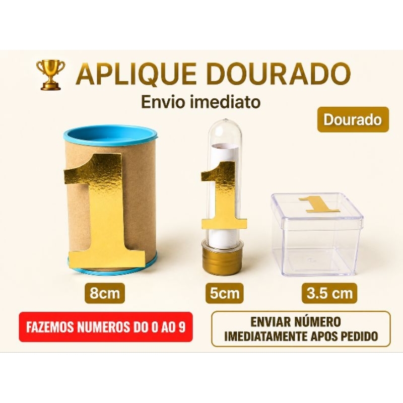 Número Aplique idade lamicote dourado ou prata kit 15 20 30 50 tubete cofrinho lembrancinhas festa aniversário painel