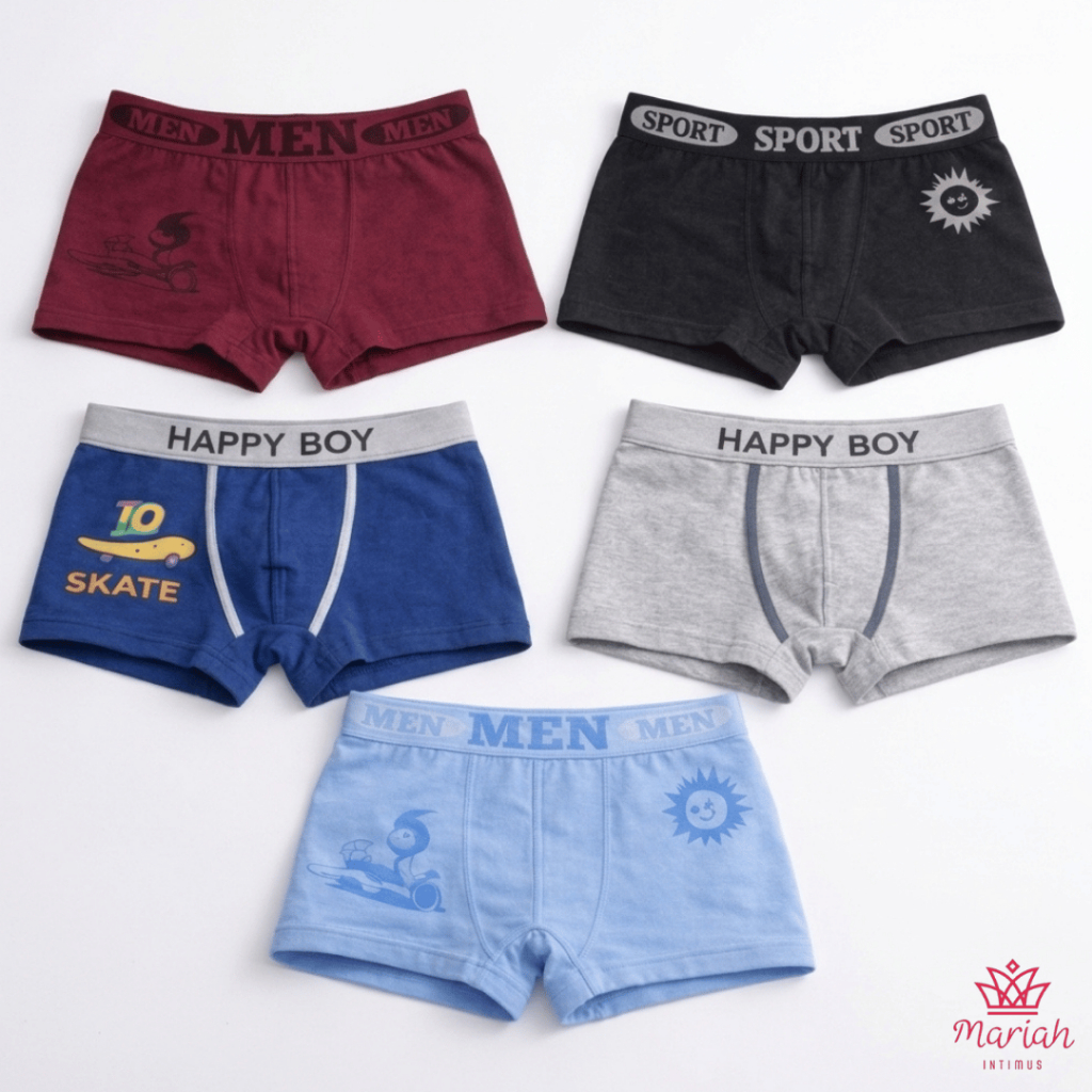 Kit 6 ou 3 Cuecas Boxer Infantil Menino Algodão Cores Sortidas