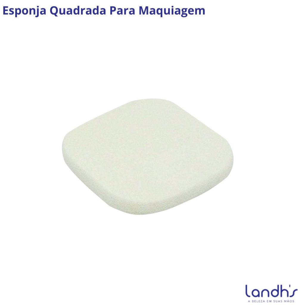Esponja Quadrada Para Base ou Pó Maquiagem Aplicador Profissional Landh's