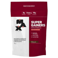 Hipercalórico Super Gainers Max Titanium Chocolate Refil 3kg