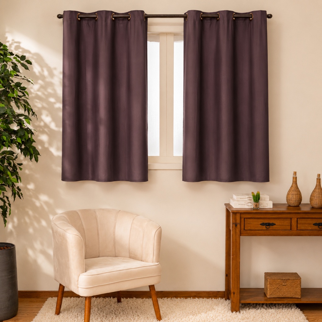 Cortina 100% Blackout 2,20 X 1,30 Decoração Sala Quarto Blecaute Corta Luz
