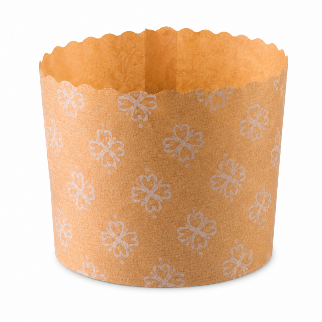 Kit 10 Forma de Panetone 500g Papel Kraft 13,4x9,5cm