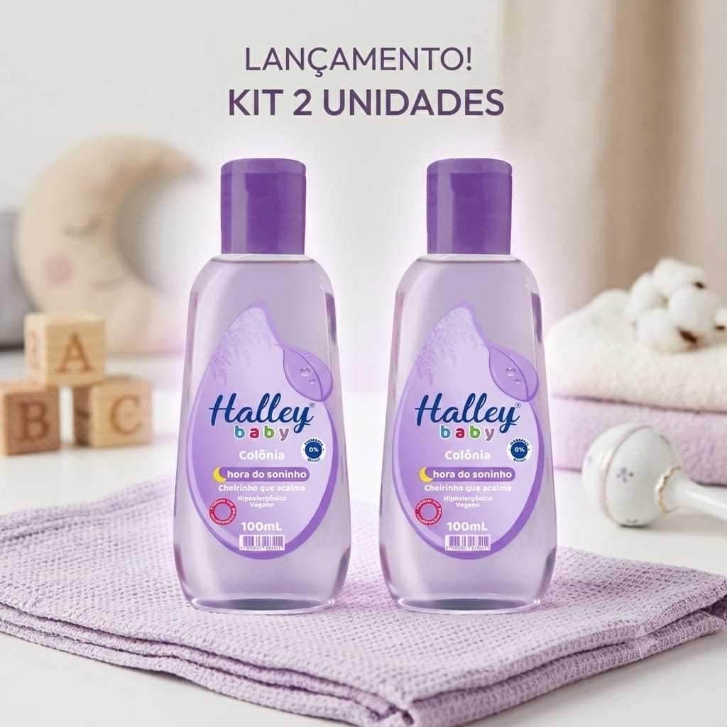 Halley Baby Kit 2 Òleos Puríssimos Hora do Soninho Hipoalergênico com absorção rápida e sem parabenos