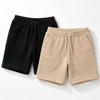 Kit Com 2 Bermudas Infantil Moletom Juvenil Short Moletinho Para Criança Menino Com Cordão Premium