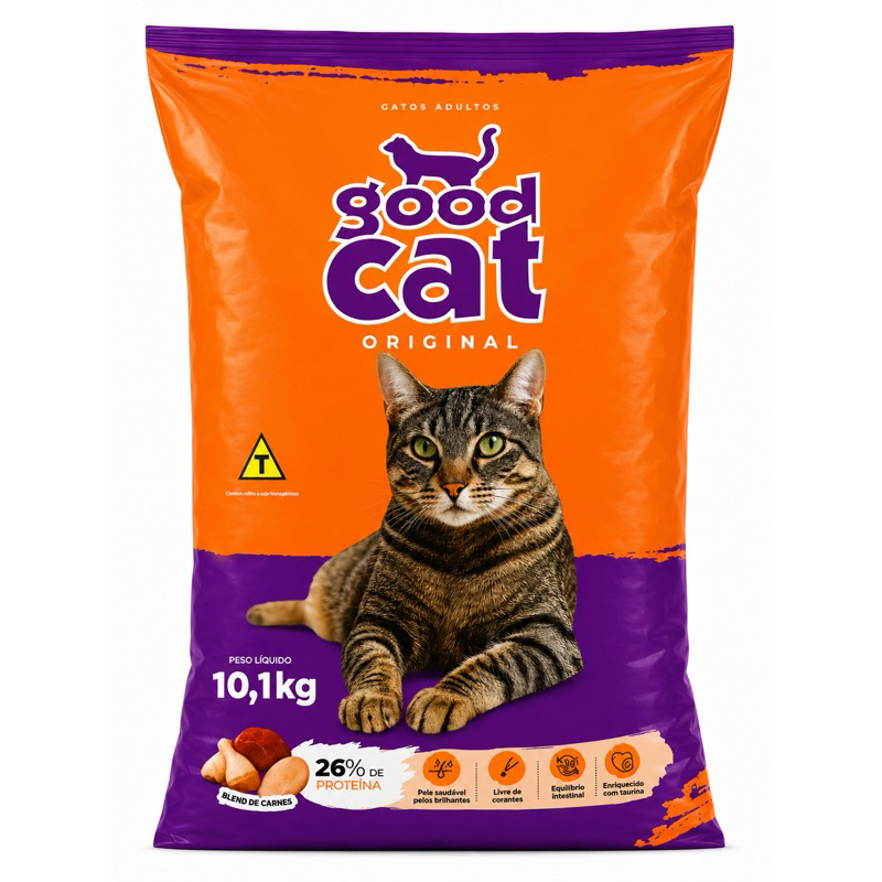 Ração Good Cat Original 10,1kg Gatos Adultos | Nutrição Completa | Pelagem Saudável | Envio Rápido