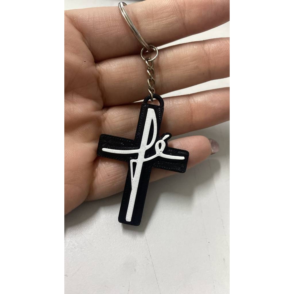 Chaveiro Cruz Fé Religioso Presente Cristão Evangélico Católico Impressão 3D