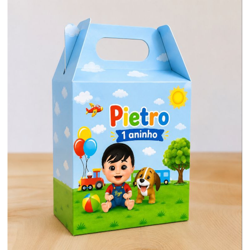 Caixa Maletinha Personalizada Bento e totó/ Lembrancinha / Festa Infantil / Aniversário