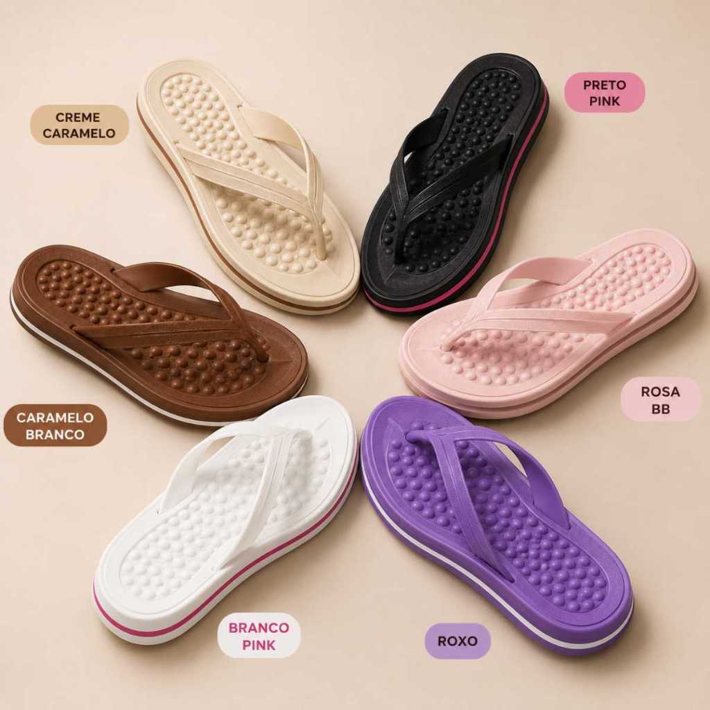 Sandália Feminina Ortopédico Macio Leve Confortável Chinelo Nuvem Feminino Envio Imediato