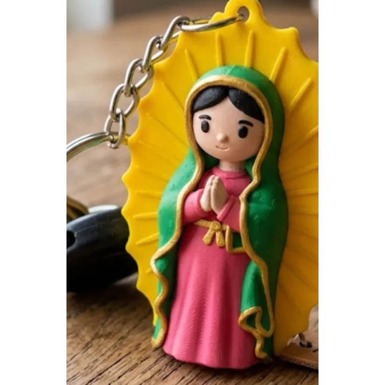 Chaveiro Nossa Senhora de Guadalupe Religioso Presente Fé Católica Lembrancinha - Impressão 3D