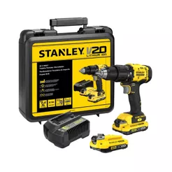 Parafusadeira e Furadeira Impacto STANLEY SCD712D2K Com 2 Baterias, Carregador e Maleta