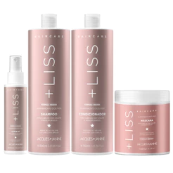 Kit Jacques Janine Liss Shampoo 800ml Condicionador 750ml + Máscara 400g + Spray Finalizador 120ml