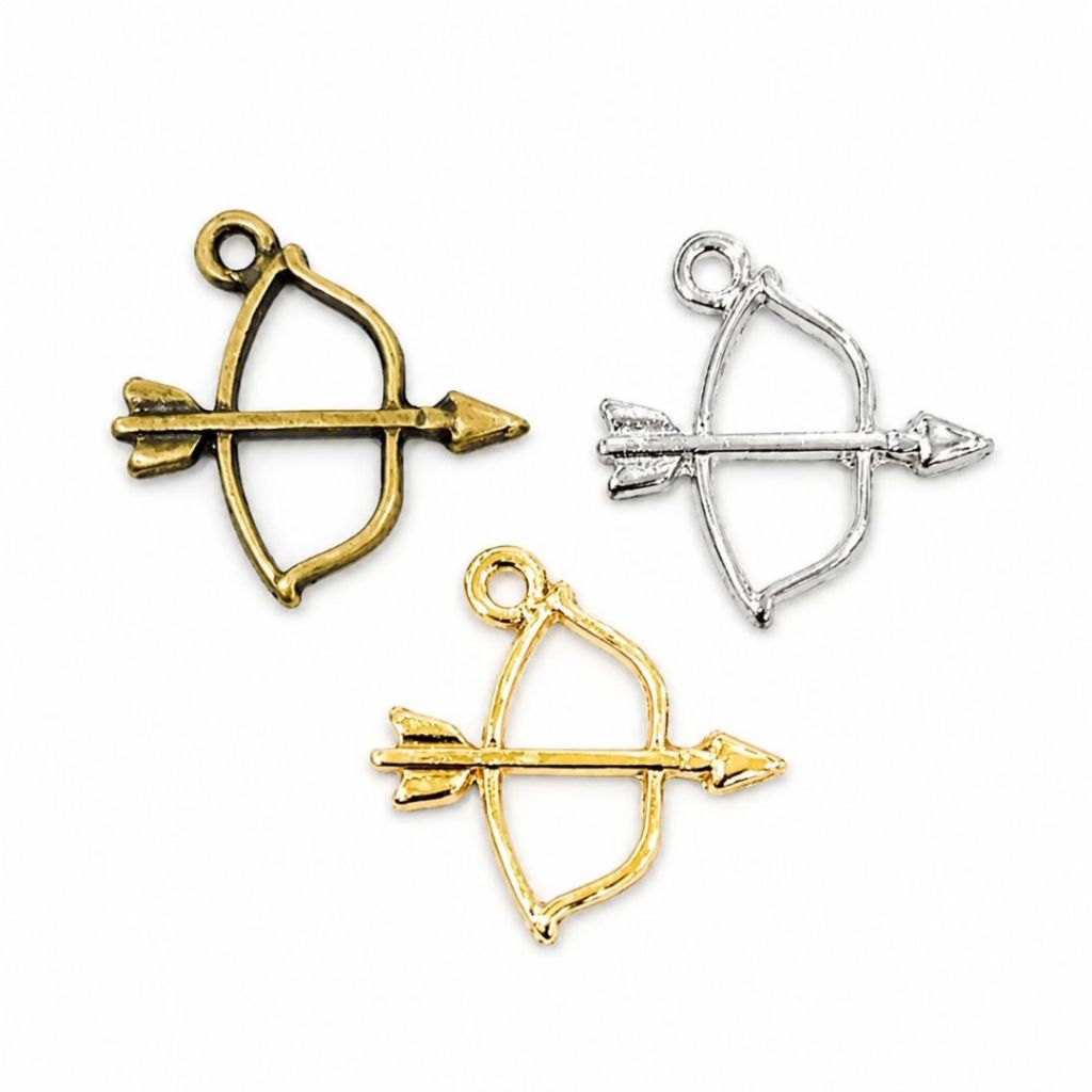 Arco E Flecha 4 Pingente Ofá Oxóssi Metal Para Guias Colares Umbanda Candomblé Acessório Religioso