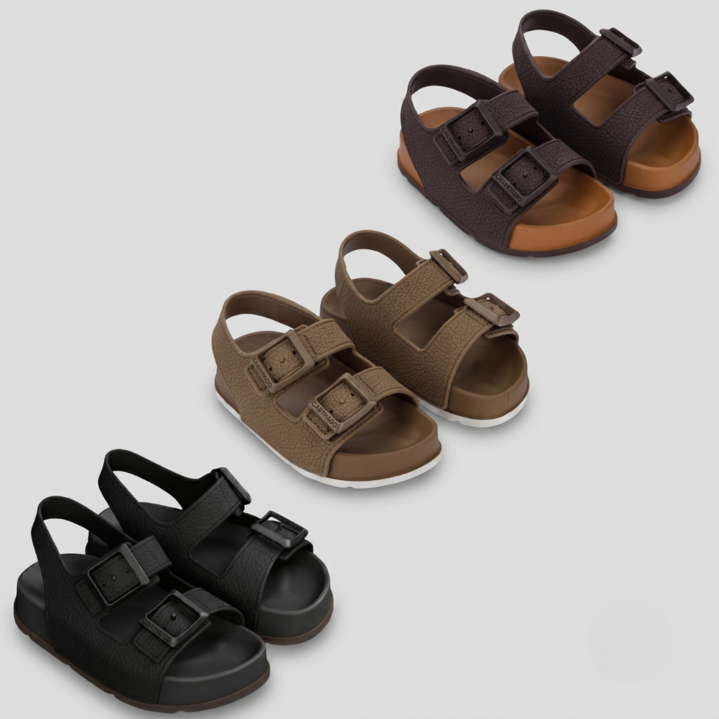 Sandália Papete Infantil Cartago Milão III Menino Conforto Original