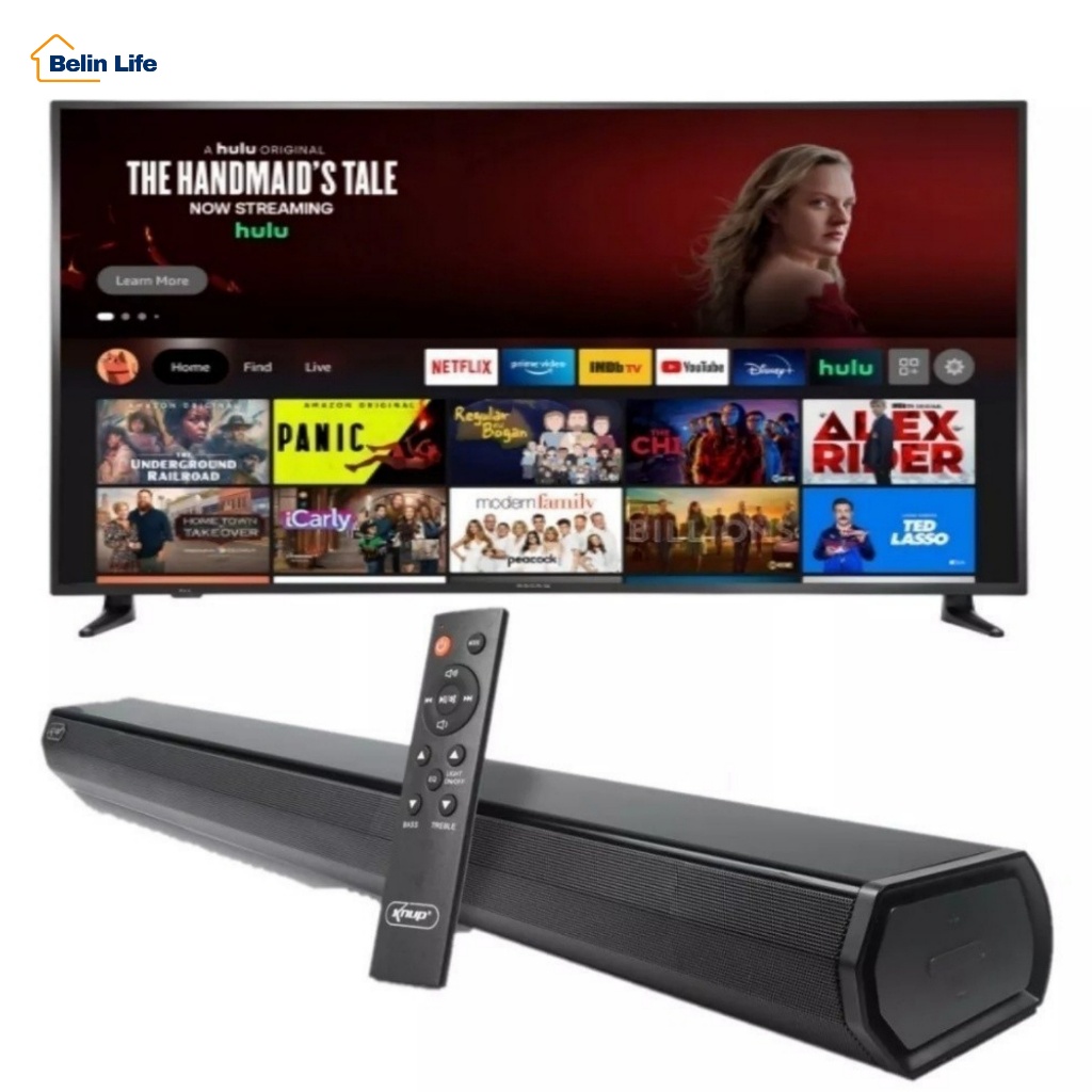 Home Theater Soundbar Barra De Som Bluetooth Hdmi Arc Óptico Knup KP-6034BH
