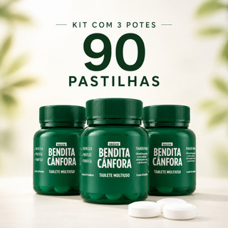 Pastilhas de Cânfora Bendita Cânfora Pote 30 Unidades Elimina Odores Armários Sapateiras …