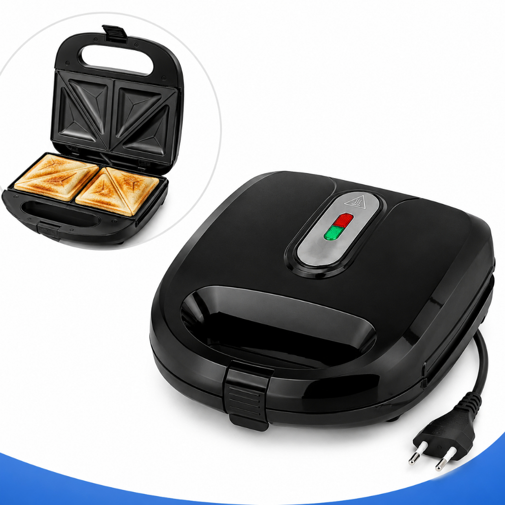 Sanduicheira Waffle Elétrica Grill Antiaderente Multifuncional 750w 4 Em 1 Premium