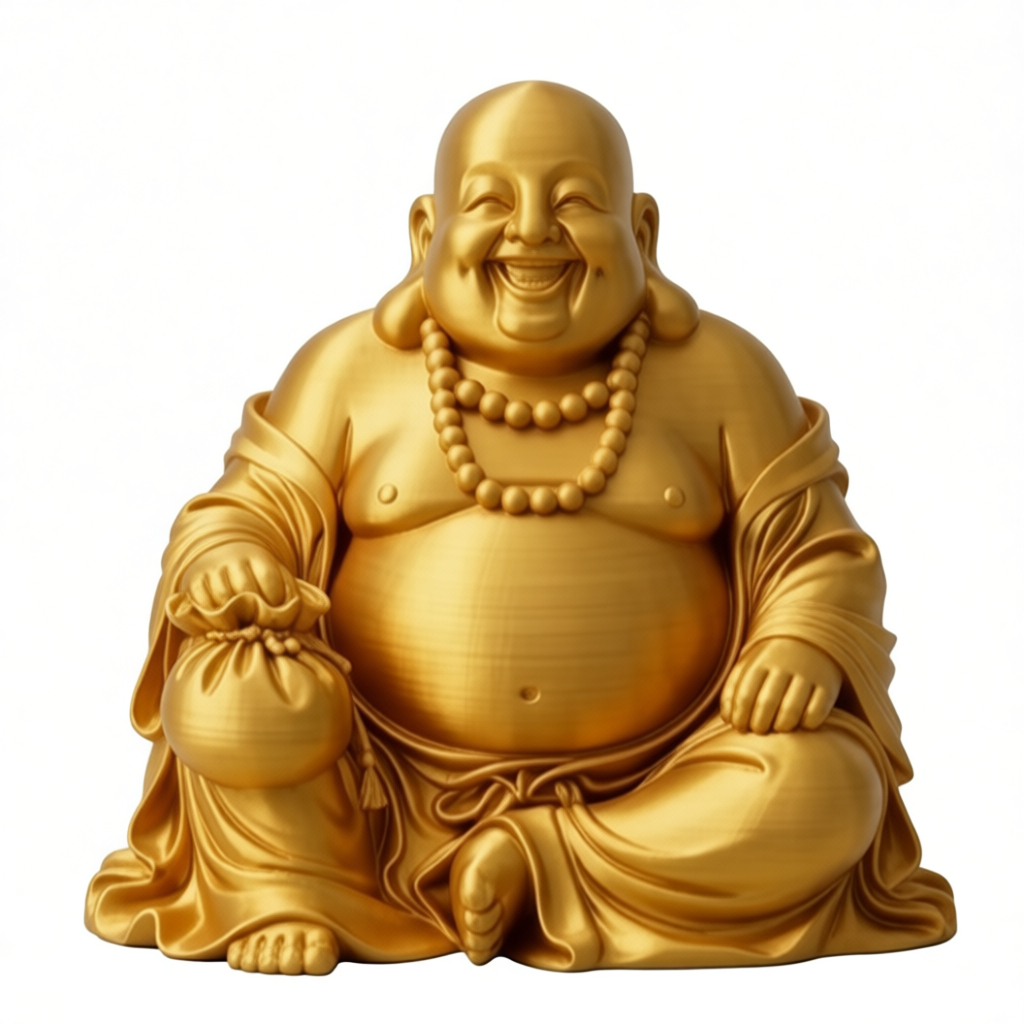 Imagem Buda Decorativo da Prosperidade | Estátua Feng Shui para Sala, Escritório e Decoração