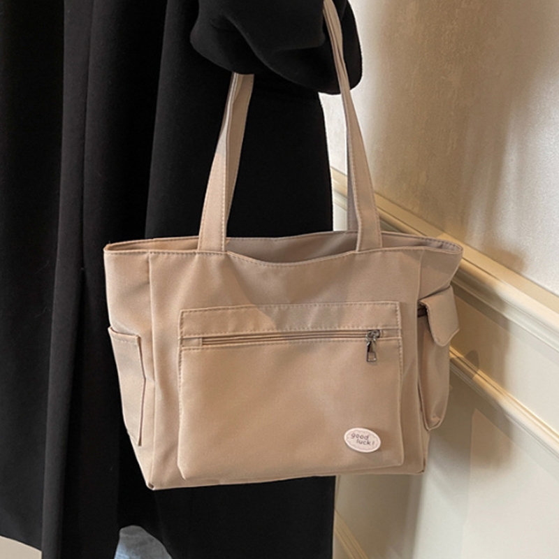 Mochila Tote Feminina Grande Capacidade Bolsa de Ombro Canvas Escolar Faculdade Trabalho Maternidade Casual