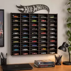 Expositor para 50 carrinhos Hot Weels Prateleira Brinquedos Coleção Miniaturas Carros Organizador