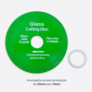 Disco de Corte Diamantado Vidro Porcelanato 100mmx20mm Fino