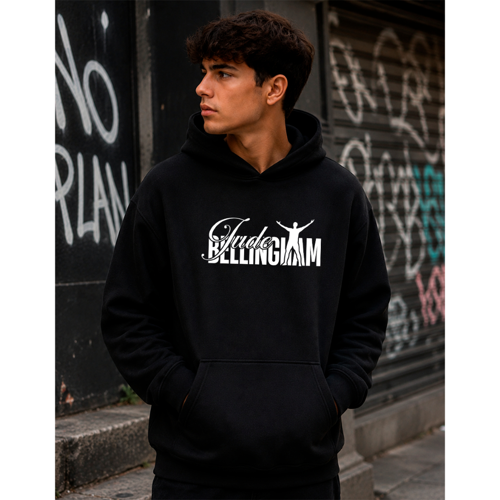 Blusa Moletom Canguru Jude Bellingham Real Madrid Futebol z2