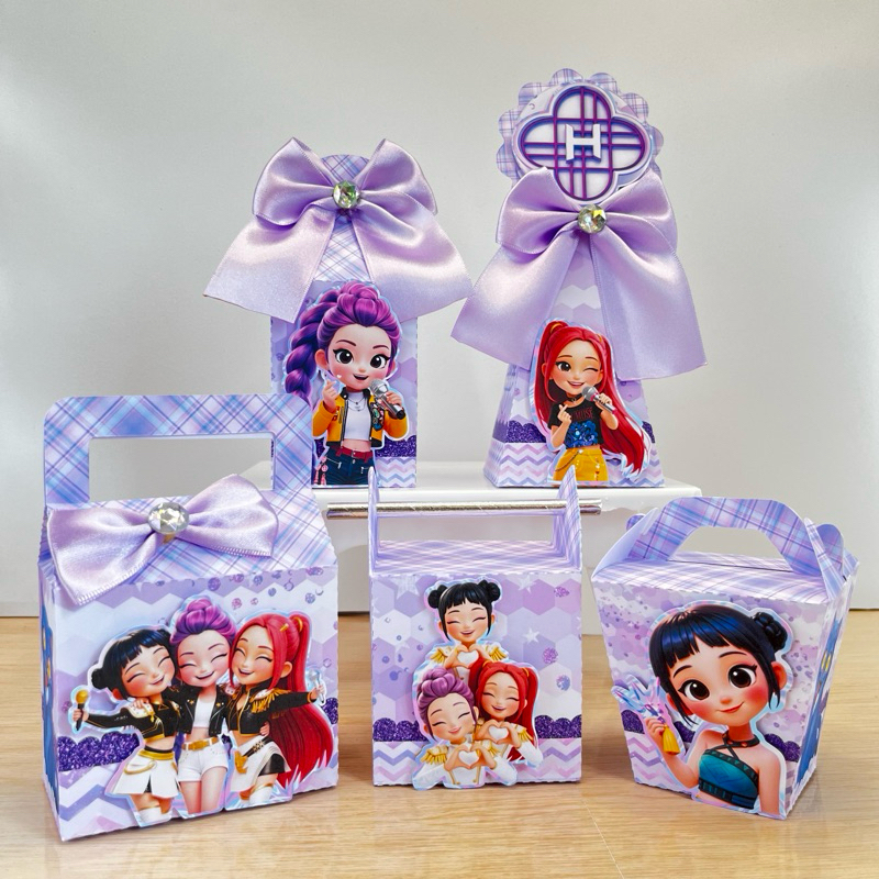 Kit Festa Personalizados GUERREIRAS DO K-POP | Caixinhas Personalizadas | Lembrancinhas de Aniversário | Festa Infantil