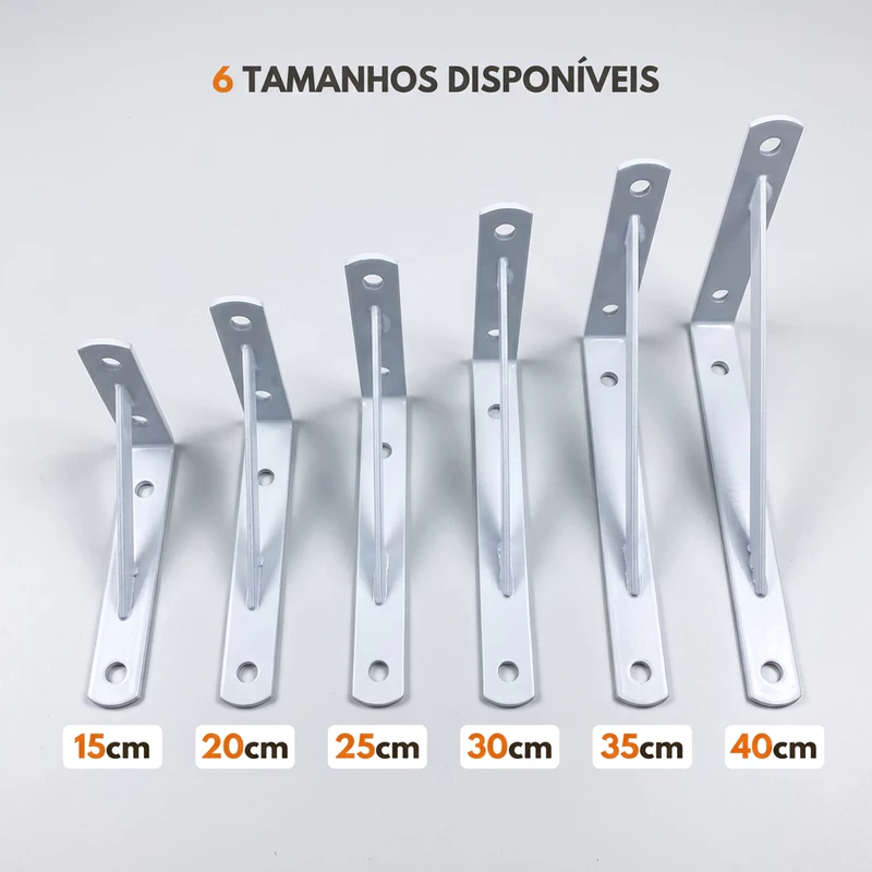 Mão Francesa Reforçada em Cantoneira Metálica Triangular para Prateleira — foto 5