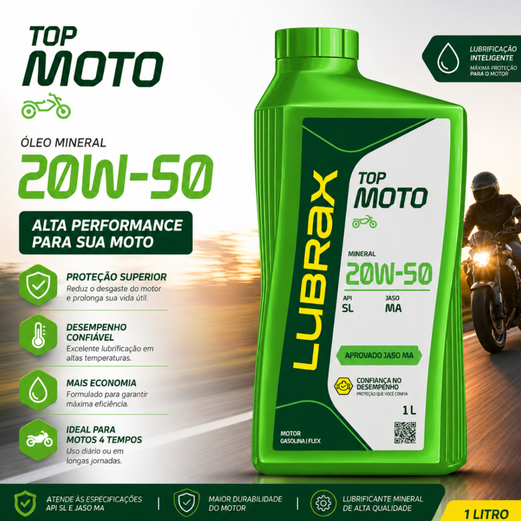 OLEO MOTOR MOTO 4T 20W50 LUBRAX