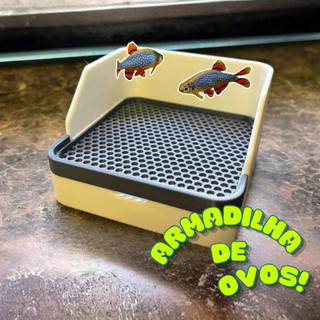 Bandeja armadilha coletora de ovos de peixe de aquário reprodutor cama para peixes