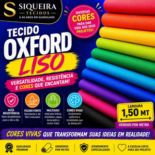 Tecido Oxford 100% Poliester  *VENDAS A PARTIR DE 50 CM X 1,50 MT LARGURA* resistente a amassados.