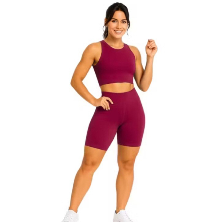 Conjunto de academia shorts e top zero transparencia