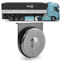 Lanterna Carreta Tipo Randon Led Bivolt 85mm com Suporte - Cristal UN / PAR / KIT