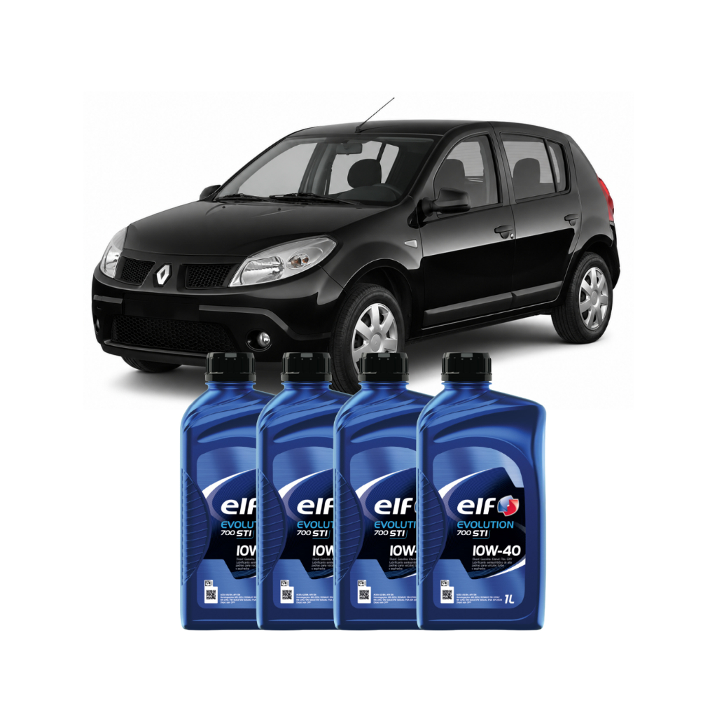 Kit Óleo Renault Sandero 1.6 8v 2007 em diante 10W40 ELF