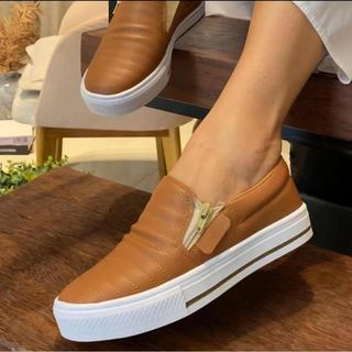 Slip On Feminino Solado Alto Casual Leve Confortável Moda Feminina