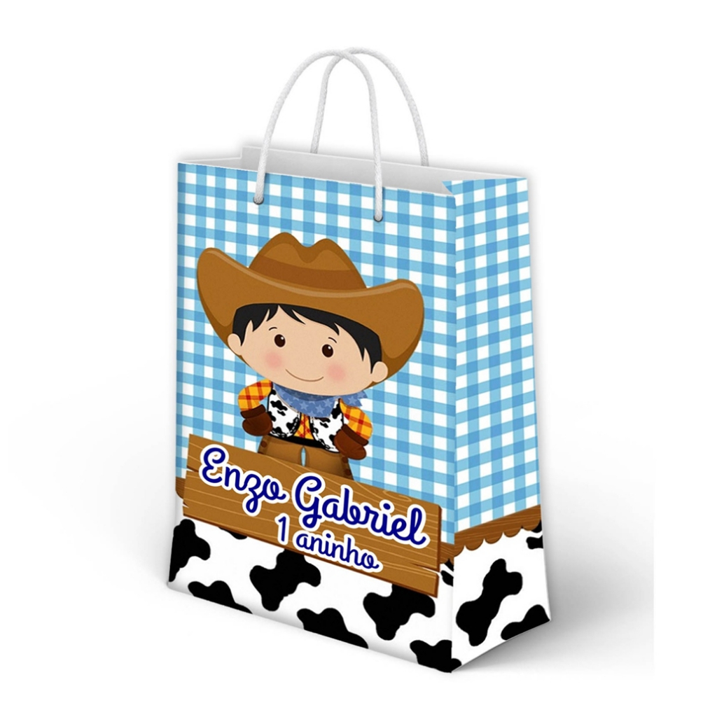 Sacolinha Fazendinha Personalizada para Aniversário/ Lembrancinha Festa Infantil / Qualquer nome e idade