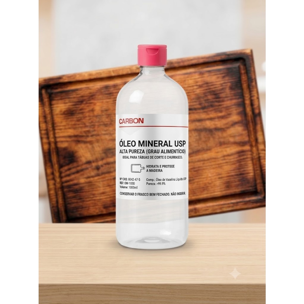 Oleo Mineral Grau Usp para Selar e hidratar Tabua De corte Carne Churrasco 1 Litro